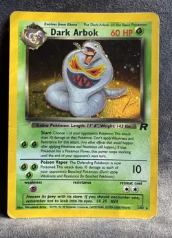 Dark Arbok 2/82 Team Rocket Holo Pokemon TCG Heavily Played - Image 1