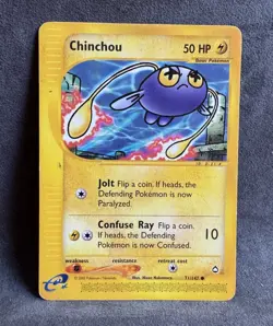 Chinchou 071/147 Aquapolis Regular Pokemon TCG Heavily Played - Image 1
