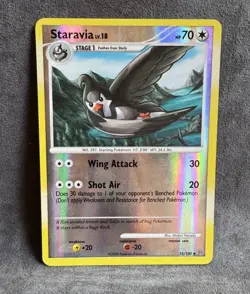 Staravia 52/100 Stormfront Reverse Holo Pokemon TCG Heavily Played - Image 1