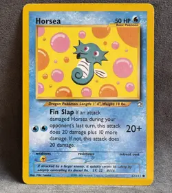 Horsea 62/111 Neo Genesis Regular Pokemon TCG Moderately Played - Image 1
