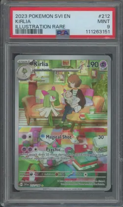 Pokemon TCG Kirlia 212/198 Scarlet & Violet Base Set Illustration PSA 9 - Image 1