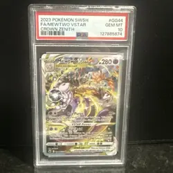 2023 Pokemon SW&SH Crown Zenith Mewtwo VStar Galarian Gallery PSA 10 Gem Mint - Image 1