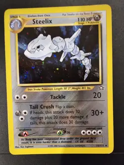 Steelix Pokemon Neo Genesis 15/111 Unlimited Edition Holo Rare Vintage LP/NM - Image 1