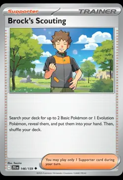 Brock's Scouting - 146/159 - Uncommon Regular - Pokemon Journey Together - NM - Image 1