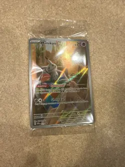 Pokemon - Mimikyu SVP 075 Full Art - Promo Paldean Fates SEALED IN CELLO - Image 1