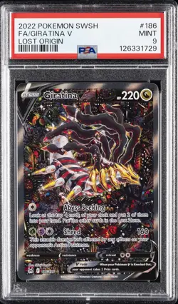 2022 POKEMON SWORD & SHIELD LOST ORIGIN #186 FULL ART/GIRATINA V PSA 9 - Image 1