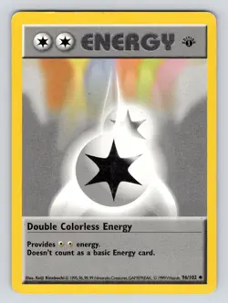 Pokemon 1st Edition Shadowless Double Colorless Energy 96/102 Base Set - Image 3