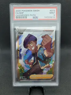 2020 Pokemon Game - Champion's Path - Full Art - 073 Hop PSA 9 MINT - Image 1