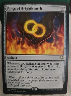 Rings of Brighthearth Magic: The Gathering Artifact Card - Image 1
