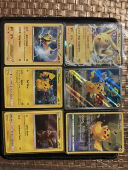 Pokemon Card Collection Pikachu Rare Holo Set Lot Of 6 Cards - Image 1