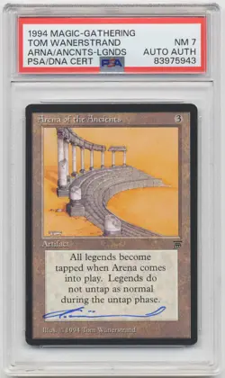 Graded Signed Arena of the Ancients PSA Legends Artist Tom Wanerstrand MTG Magic - Image 1