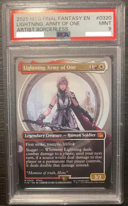 2025 MTG Final Fantasy Lightning Army of One, Borderless #0320 PSA 9 - Image 1