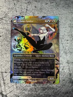 Gwen Stacy (0202) (Borderless) Marvel's Spider-Man Foil NM - MTG - Image 2