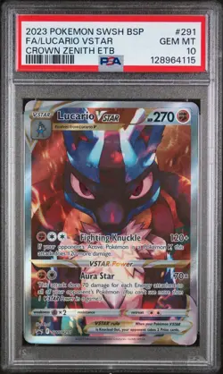 Pokemon TCG - Lucario Vstar #SWSH291 - Black Star Promo - PSA 10 - GEM MINT - Image 1