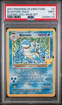 2021 POKEMON CELEBRATIONS CLASSIC COLLECTION 2 BLASTOISE-HOLO - PSA 9 - Image 1