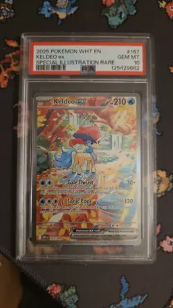 Keldeo EX 167/086 Sv: White Flare Illustration PSA 10 Rare Pokemon - Image 1