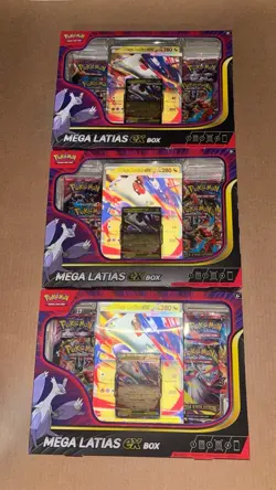 3x Pokemon TCG Mega Evolution Mega Latios EX Box Brand New & Sealed - In Hand! - Image 1