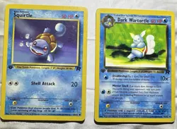 Pokemon TCG Team Rocket Squirtle 68/82 Dark Wartortle 46/82 - Both 1st Edition - Image 1