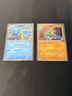 Destined Rivals Stamped Promo Tyrants & Misty’s Gyarados Lot NM Pokemon TCG En - Image 1