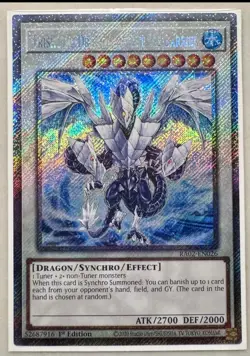 Trishula, Dragon of the Ice Barrier (RA02-EN026) Yugioh Platinum Secret Rare NM - Image 1