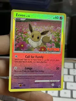 Eevee 62/100 Platinum Burger King Promo 2008 Reverse Holo Pokemon Card TCG - Image 4