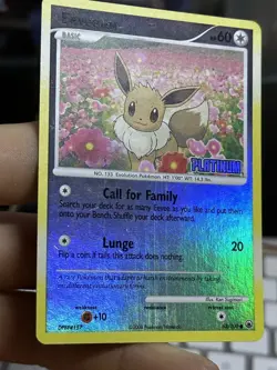 Eevee 62/100 Platinum Burger King Promo 2008 Reverse Holo Pokemon Card TCG - Image 5