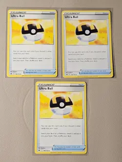3x Ultra Ball 146/159 Pokemon card Crown Zenith uncommon NM - Image 1