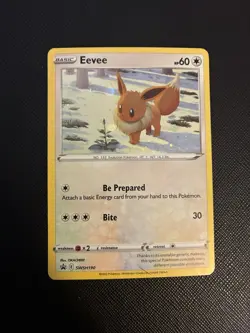 Pokemon Eevee Black Star Promo SWSH190 Cosmos Holo Card LP - Image 1