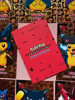 Pikachu Poncho FULL SET - Gold Cracked Ice Holo - Team Rocket Database (9 Cards) - Image 2