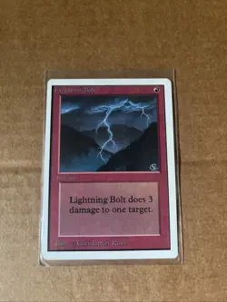 Lightning Bolt Unlimited Edition (1993) LP Vintage MTG Magic the Gathering - Image 1
