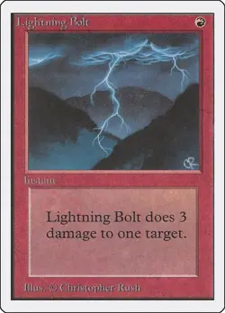 Lightning Bolt ~ Unlimited Edition [Slightly Played][Magic MTG] - Image 1