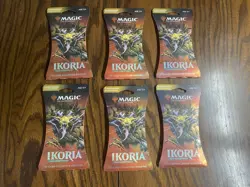Magic The Gathering MTG Ikoria X6 Collector Sleeved Booster Packs Sealed Lot - Image 1