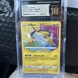 Amazing Rare - Raikou Pokemon Sword & Shield Vivid Voltage 💎CGC 10 Pristine💎 - Image 1