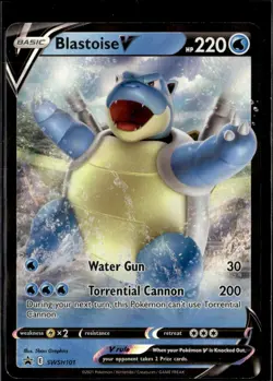 Pokemon Blastoise V SWSH101 Black Star Promo Sword Shield Promo - Image 1
