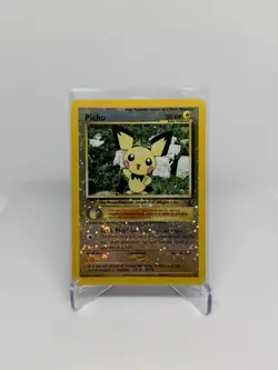 Pokemon TCG Reverse Holo Pichu Black Star Promo #35 Holo Foil - 3 SWIRL- Lp - Image 1