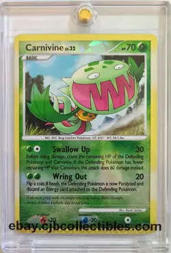 Pokemon CARNIVINE 7/17 Reverse Holo POP Series 8 - Played 🍒 - Image 1