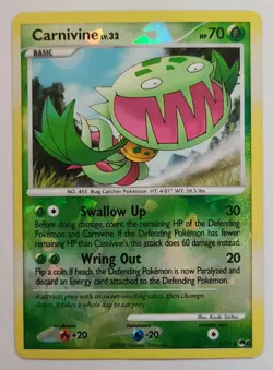 Pokemon CARNIVINE 7/17 Reverse Holo POP Series 8 - Played 🍒 - Image 2