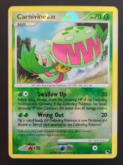 Pokemon CARNIVINE 7/17 Reverse Holo POP Series 8 - Played 🍒 - Image 4