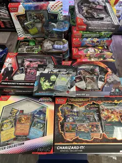 Pokemon Prismatic Poster Collect And Other Sealed Pokemon Boxes. Lot Sell - Image 1