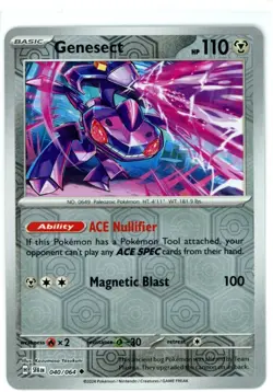 Pokemon TCG Genesect 040/064 Sv: Shrouded Fable Reverse Holo - Image 1