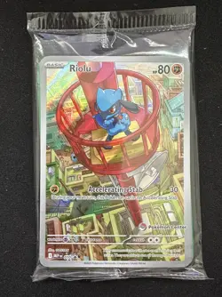 Pokemon TCG Mega Evolution Riolu 010 SEALED Pokemon Center Promo NM - Image 1
