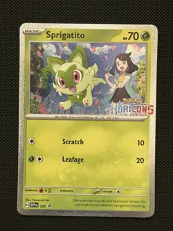 Pokemon TCG SVP 191 Sprigatito Horizons Stamped Black Star Promo. - Image 1