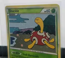 2010 Pokemon TCG HeartGold & SoulSilver Shuckle SWIRL HOLO Rare 11/123 LP - Image 5