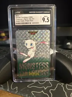 CGC 9.5 Mew Prism #151 Bandai Carddass Vending 1996 Pokemon Pocket Monsters - Image 1