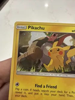 Pikachu 2019 Sun & Moon HD Swirl Black Star Promo Cosmos Pokemon Card SM234 (NM) - Image 4