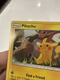 Pikachu 2019 Sun & Moon HD Swirl Black Star Promo Cosmos Pokemon Card SM234 (NM) - Image 5