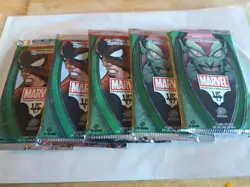 Lot Of (5) 1 Edition Marvel VS Card Game, Web Of Spider-Man SEALED - Image 1