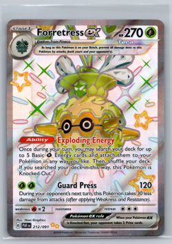 Pokemon Card - Forretress ex 212/091 Sv: Paldean Fates Holo NM - Image 1
