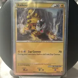 Raikou HGSS 19 Black Star Promo Rare Holo Pokemon TCG Trading Card (LP) - Image 1
