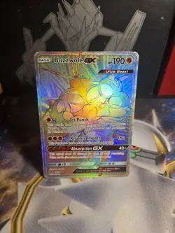 Pokemon TCG Buzzwole GX Holo Secret Rare Card Crimson Invasion 115/111 - Image 3